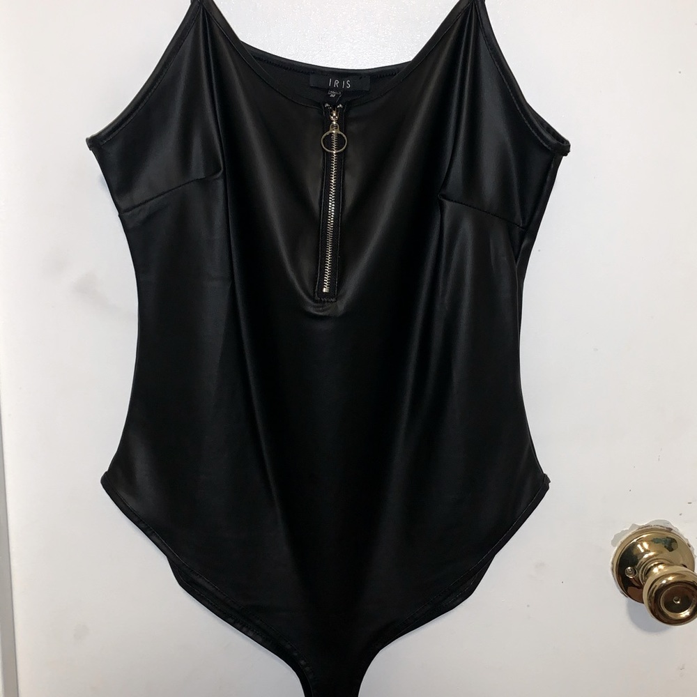 Black Leather body suit